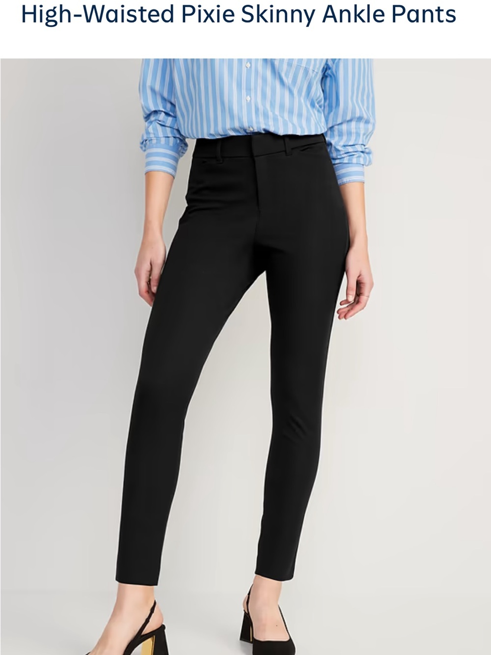 Old Navy Black High-Waisted Pixie Skinny Ankle Pants